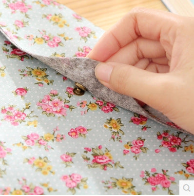 Wholesale Elegant file bag floral A4 file bag felt file bag A4 snap folder elegant pencil case